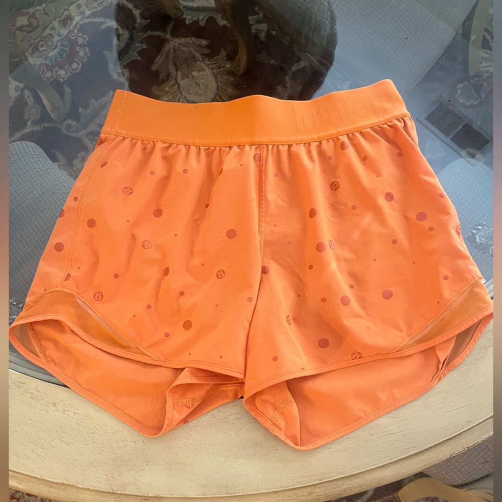 Orange Lululemon Shorts